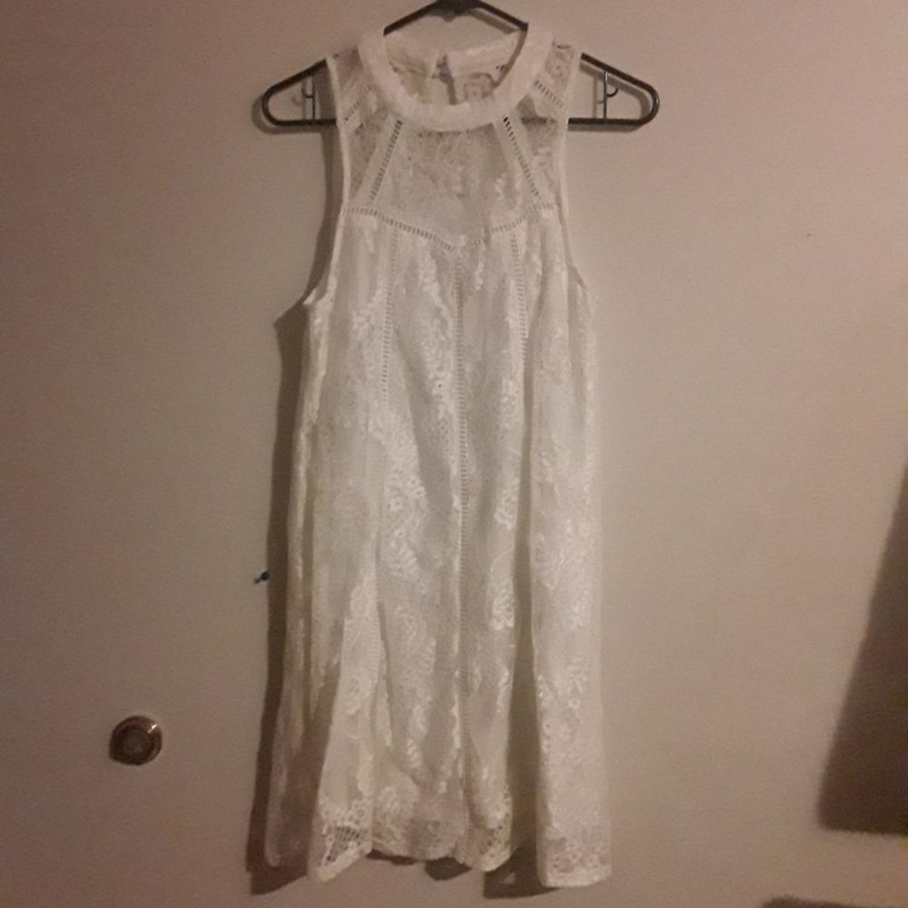 white lace dress